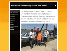 Tablet Screenshot of nev-r-enufsportfishing.com